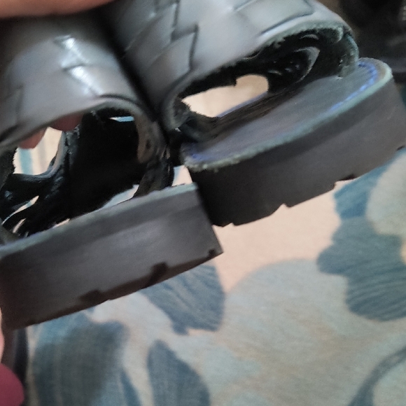 Brank X Braided Leather Sandals - Blue/Gray, New Without Tags - Picture 5 of 6